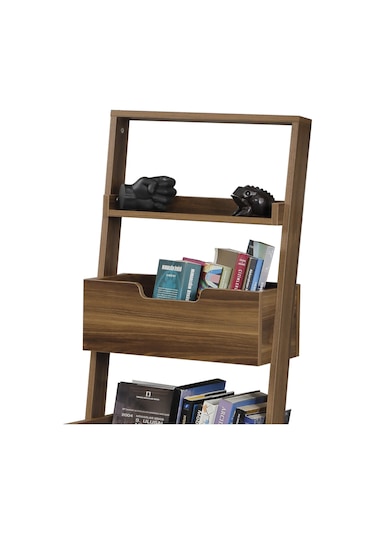 Pasifichome Low Oyuncak Montessori Raflı Kitaplık&Oyuncak Dolabı Ceviz