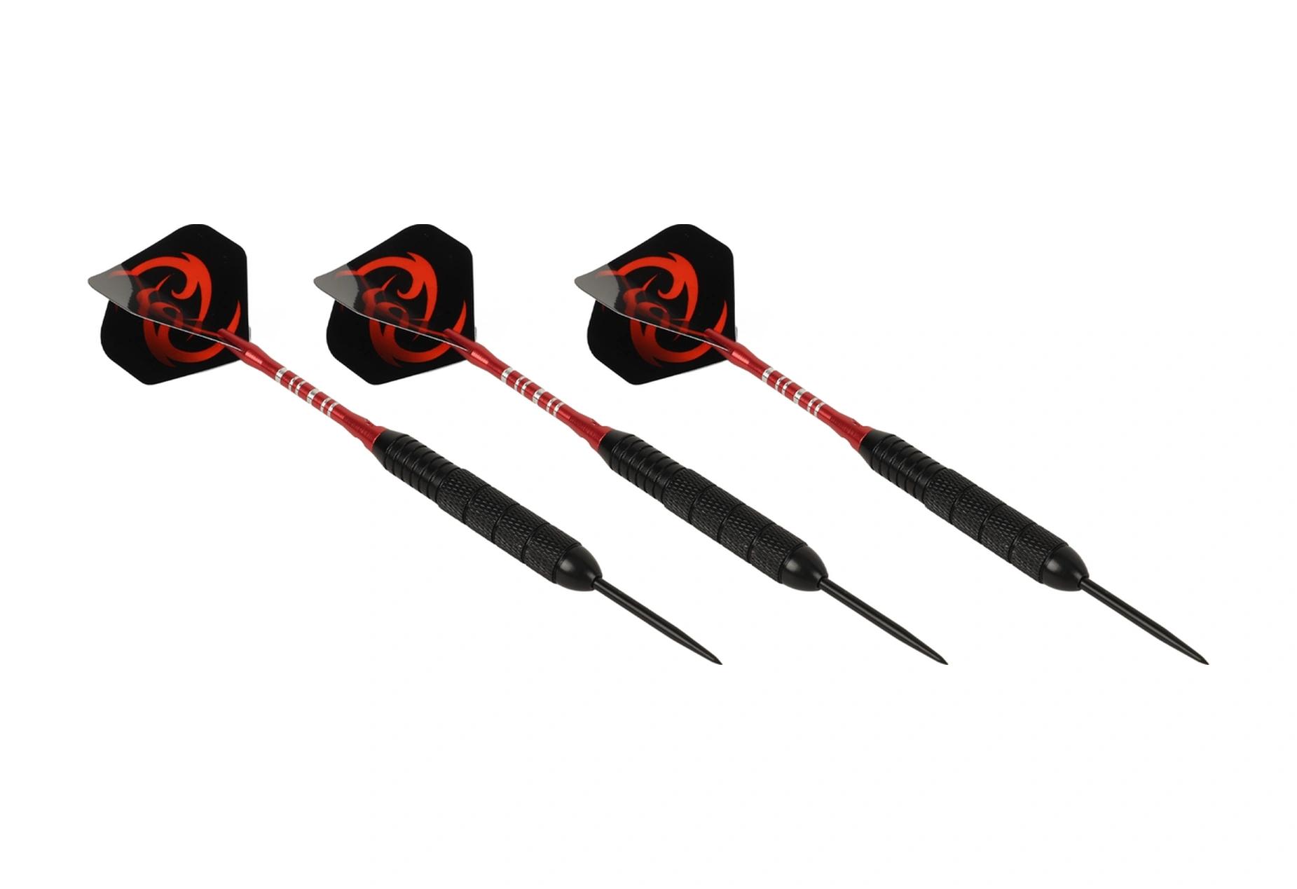 Shineyee Profesyonel Çelik Uçlu Dart Seti, Kayma Önleyici Sap Ve Taşınabilir Kutu İle Ev, Bar Ve Toplantılar İçin Kırmızı