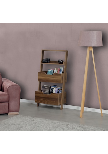 Pasifichome Low Oyuncak Montessori Raflı Kitaplık&Oyuncak Dolabı Ceviz