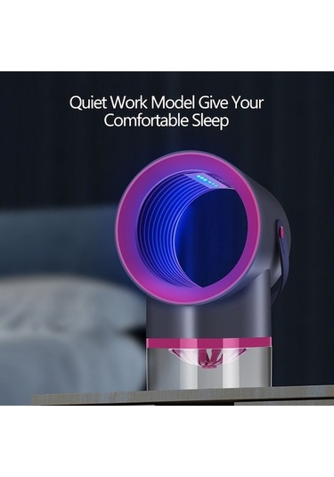 Fortunelane Sessiz Isırgan Ve Sinek Tutucu, Usb Şarjlı, Koyu Gri Abs Malzeme