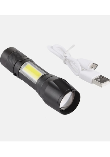 Küçük El Feneri - Cob Teknolojili, Suya Dayanıklı Ve Enerji Tasarruflu Yeşil - Siyah