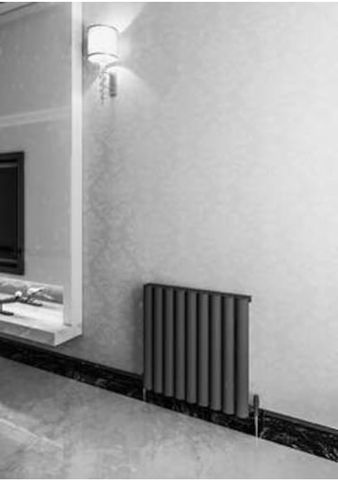 Warma Ula Yatay Alüminyum Radyatör 625x600 Pütürlü Antrasit 7946