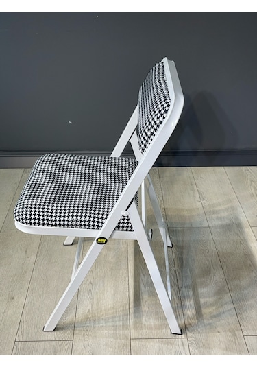 Pars 2 Kişilik Yuvarlak Mutfak Yemek Masası Takımı 2+1 Beyaz Kazayağı Kumaş 70 Cm Beyaz-kazayağı