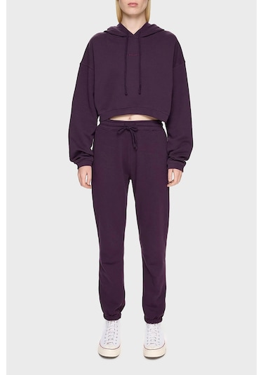 Les Benjamins Bayan Sweat Lb24fwessfuhd-303 Mor Mor