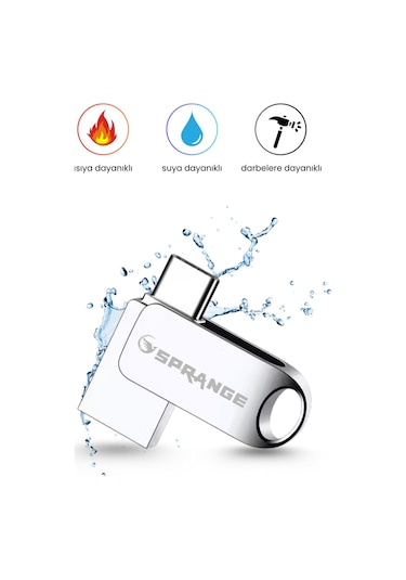 Sprange 64 Gb Flash Bellek Usb 3.2 Ultra Typec Otg Android/pc/Apple Uyumlu iPhone 15/16/17 Ipad Tak Çalıştır