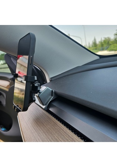 Tesla Model Y 2021-2024 Uyumlu Araca Özel İthal Telefon Tutucu