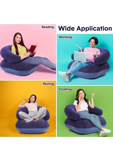 Elmpaly Kırmızı Kamp Şişme Sedir, Ayak Pompalı Katlanır Sırtlık Yumuşak Hızlı Şişirme Kırmızı