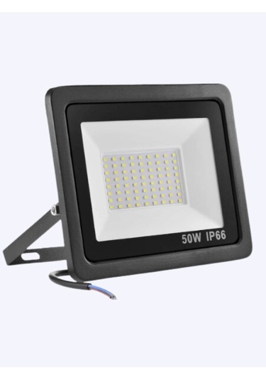 50 Watt Siyah Slim Kasa 6500k Beyaz Işık Ip65 Led Projektör
