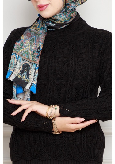 Dantel İşlemeli Jileli Triko Takım-siyah-4434 Siyah