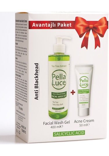 Pella Luce Yüz Temizleme Jeli Ve Akne Kremi Set 400 ML + 50 ML