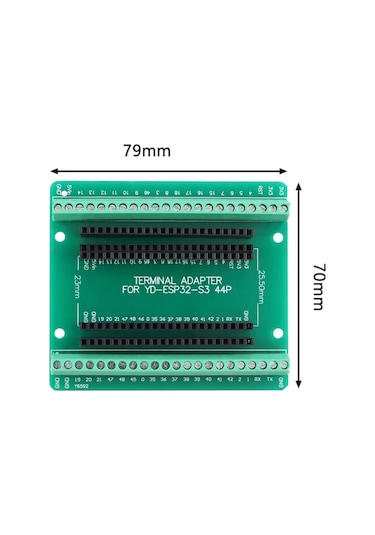 Esp32 Genişleme Kartı Klemens Soket Esp32-s3 44 Pin Hızlı Prototipleme Kolay Bağlantı 25.5mm