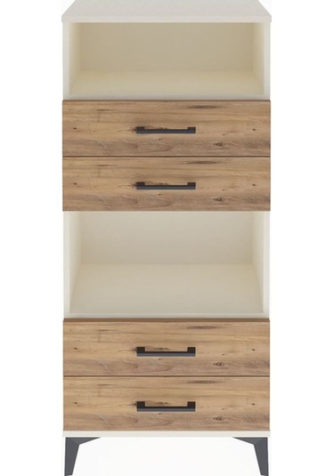 Arges Dolap 2 Raflı 4 Çekmeceli 60x30x134 Aytaşı-çam Aytaşı