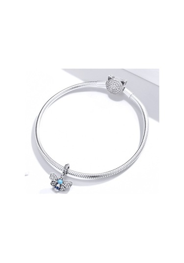 Fastbuy S925 Gümüş Kolye Arı Moda Çok Renkli Boncuklu Takı Çok Renkli