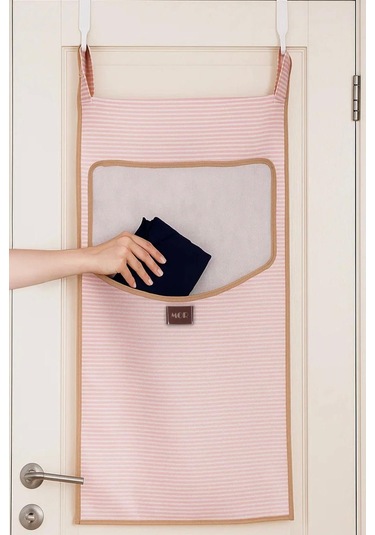 Kapı Arkası Kirli Çamaşır Sepeti I Temiz Çamaşır Sepet Pembe