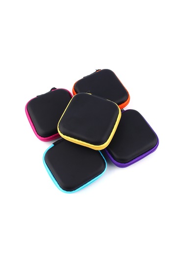 Konesam Mikrofon Ve Kulaklık Taşıma Kutusu - Sert, Dayanıklı Polietilen Malzeme, 70x70x20mm İç Ölçü, Mavi Renk Diğer