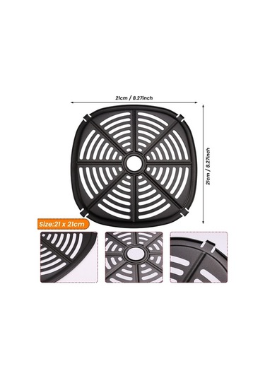 Trendooze Siyah Plakası Plakası Plakası Kızartma Hava Fritöz Buharlama Bölme B Qv Siyah