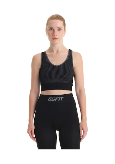 Galatasaray Gsfıt Kadın Tayt Bra Takım K231201-371 Siyah - Gri