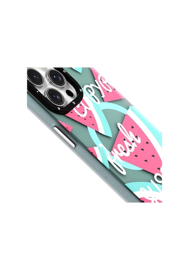 İphone 14 Uyumlu Kılıf Magsafe Şarj Özellikli Youngkit Fruity Flavour Serisi Turkuaz