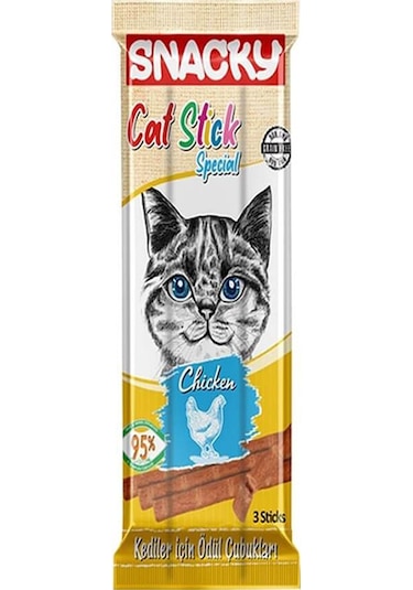 Snacky Cat Stick Special Tavuklu Tahılsız Kedi Ödül Çubuğu 15 G