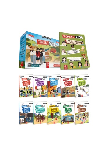 3. Ve 4. Sınıf Türkçe Köyü Hikaye Seti 10 Kitap Model Çocuk