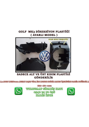 Golf 3 / Vento / Polo Direksiyon Bakaliti Plastik
