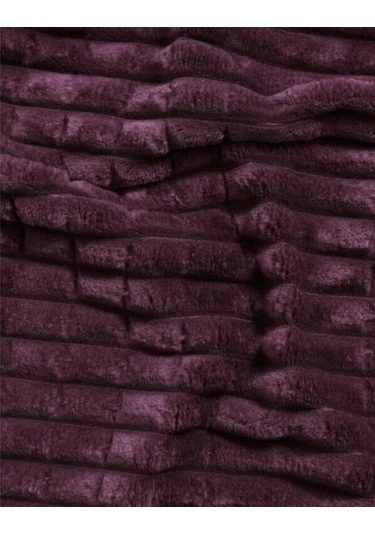 Merinos Modern Line 3 Parça Çift Kişilik Battaniye Seti Kutulu 220x240 Mürdüm Mürdüm