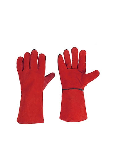 Geeksen Deri Astarlı Kaynak Eldiveni - Uzun, Kalın Ve Renk Seçenekli İş Güvenliği Eldiveni