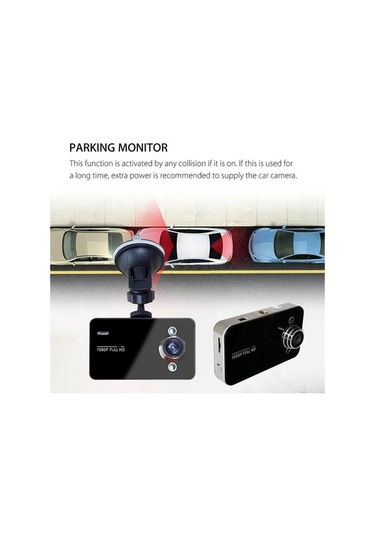 Createtech 1080p Hd Araba Dvr Çift Lens Ön Kamera Dash Cam 6 Ir Işık Video Kaydedici