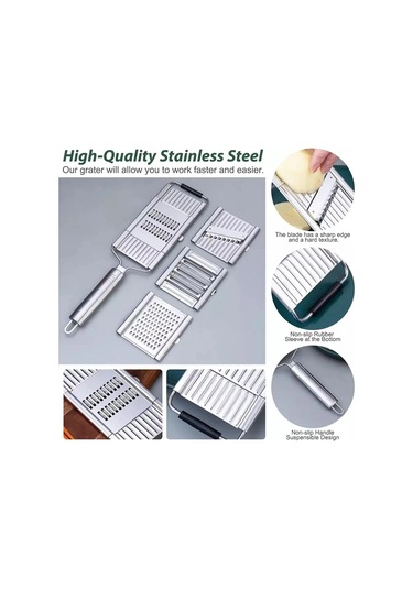 Çok Amaçlı Kesici Paslanmaz Çelik Taşınabilir Manuel Sebze Kesici Gümüş Diğer