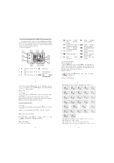 Geeroyoo Elektrikli Bisiklet Ve Dağ Bisikleti İçin Çok Fonksiyonlu Lcd Hız Ve Pil Göstergesi Dsl-qx091yb Model B Çok Renkli