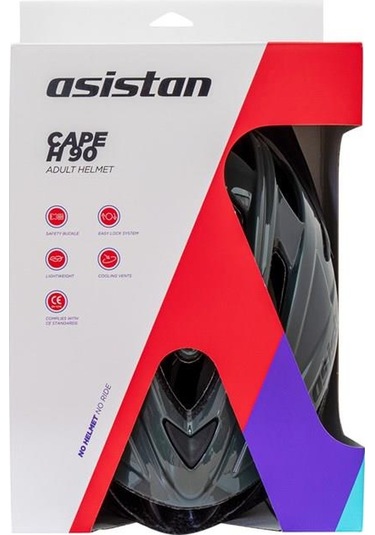 Asistan Cape H90 Çok Amaçlı Rüzgarlıklı Kask Yetişkin Scooter Bisiklet Kaskı M Beden Gri