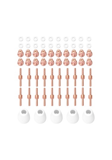 Kangvka 40a Plazma Kesici Aksesuar Seti - 65 Parça Elektrot, Nozul, Koruyucu Ve Girdap Akımı Halka