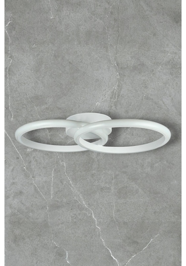 Jolly Beyaz Renk Salon - Mutfak - Hol Beyaz Led 2 Li Avize Beyaz