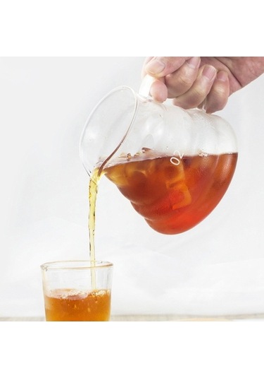 Pazly Isıya Dayanıklı El Yapımı Cam Kahve Demliği 600ml, Şeffaf, Bulut Dalgalı, Ev/kahve Dükkanı İçin