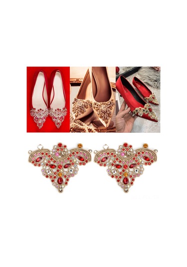 Padalink Kırmızı 08 Numara A Kaliteli Rhine Kristal Cam Taçlı, Giysi-ayakkabı-çanta Dekorasyonu, Yapıştır Veya Dikişle Uygulanabilir, 2 Adet/paket Dıy Aksesuar Çok Renkli