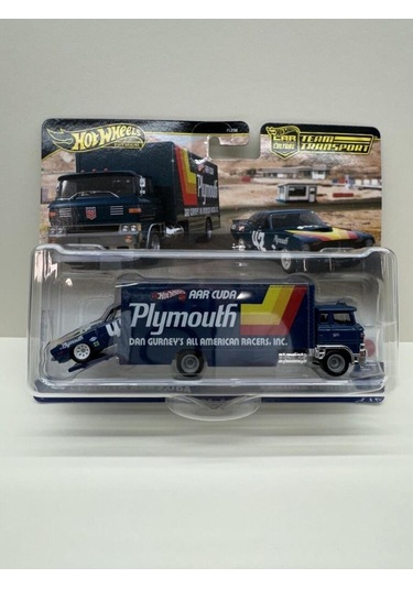 Hot Wheels Team Transport Dan Gurney S 70 Plymouth Aar Cuda 1/64 Model Araba