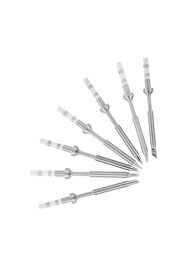 Teltree Ts100 İçin 7'li Paslanmaz Çelik Değiştirme Ucu - Hızlı Isınma, Mini Boyut, İyi Isıiletim - Elektronik Tamir Ve Üretim İçin