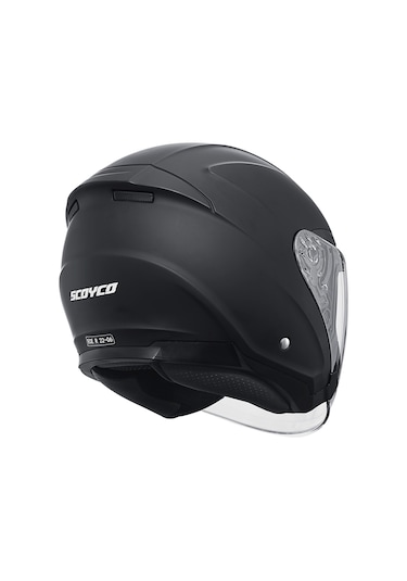 Scoyco Of-669 Güneş Vizörlü Yarım Açık Kask Mat Siyah