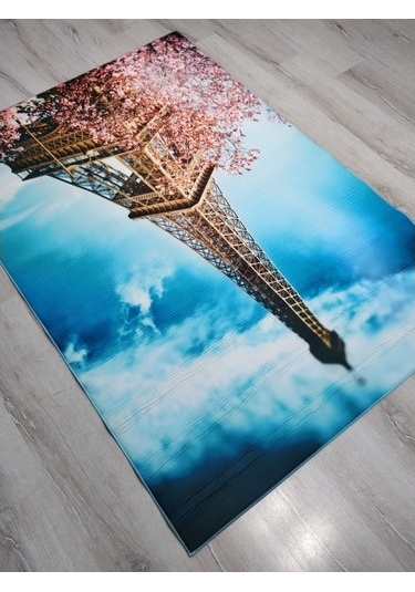 Foto Baskılı Halı Artist Parisçiçek 90X140 Cm Çok Renkli