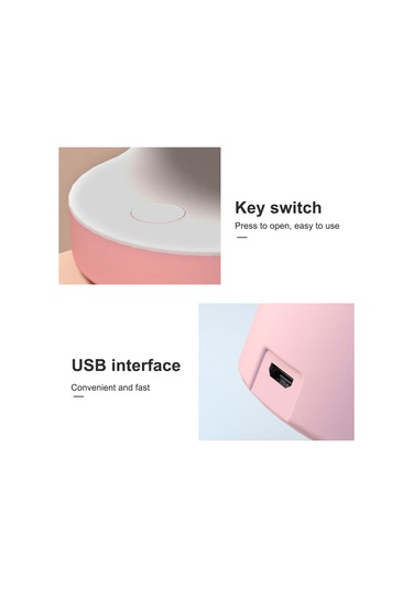 Xiyyadms Mini Uv Led Tırnak Kurutma Lambası - Hızlı Kuruma, Taşınabilir Ve Usb Güçlü Pembe