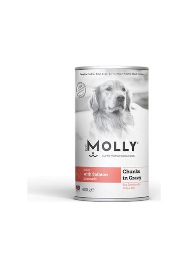 Molly Soslu Somonlu Konserve Yetişkin Köpek Maması 400 G