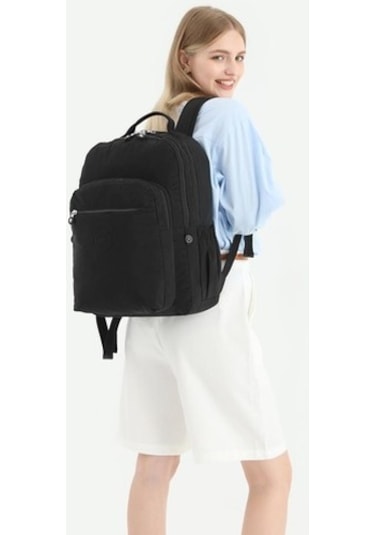 Smart Bags Büyük Boy Krinkıl Kumaş Sırt Çantası 3209 Siyah