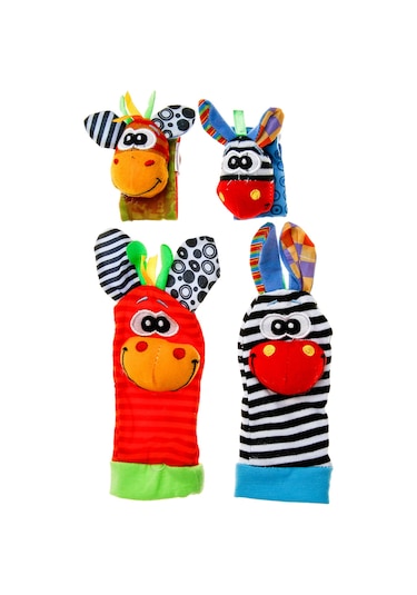 Sozzy Toys Çıngıraklı Bebek Bileklik Ve Çorabı Çok Renkli