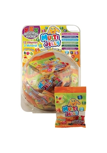 Multi Ball Multibal Multı Jelly Multi Vitaminli Jelıbon 40 Lı Kavanoz 40 Li