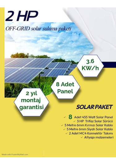 2 Hp Solar Sulama Paketi