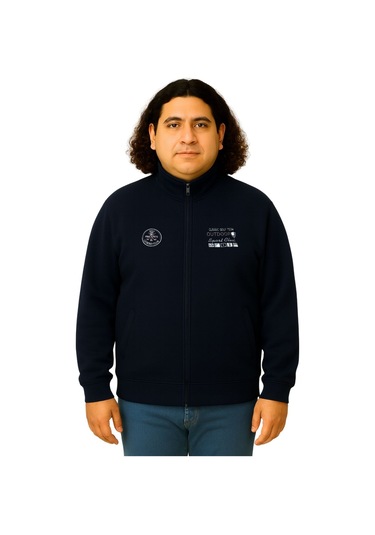 Erkek Büyük Beden 122-158 Kilo Arası İçin Uygun Pamuklu Geniş Kalıp Dik Yaka Fermuarlı Sweat Mont Lacivert Erkek Büyük Beden 122-158 Kilo Arası İçin Uygun Pamuklu Geniş Kalıp Dik Yaka Fermuarlı Sweat Mont Lacivert