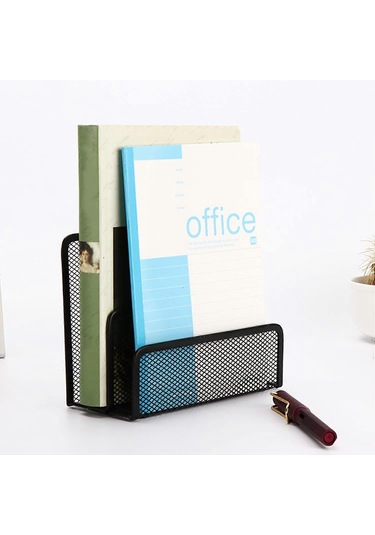 Ganzhoushop Masa Düzenleyici, File Ofis Malzemeleri Düzenleyici, 3 Bölmeli Metal File Masa Düzenleyiciler