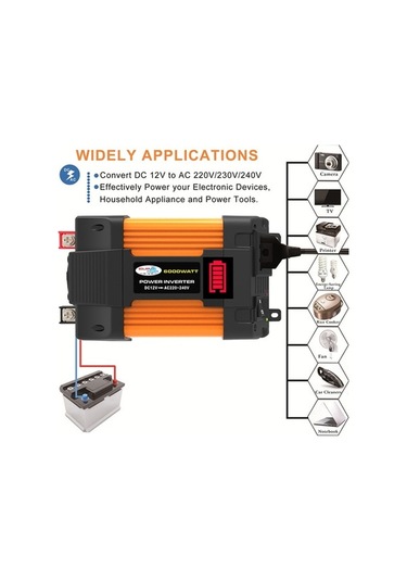 Besthome1 12v-220v 6000w Led Ekranlı Çift Usb Araç Güç Çevirici
