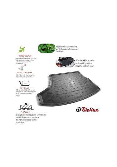 Rizline Ford Fiesta 2008-2013 3D Paspas+Bagaj Havuzu Seti