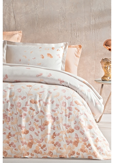 Puffy Diana Çift Kişilik Pike Takımı - Pudra